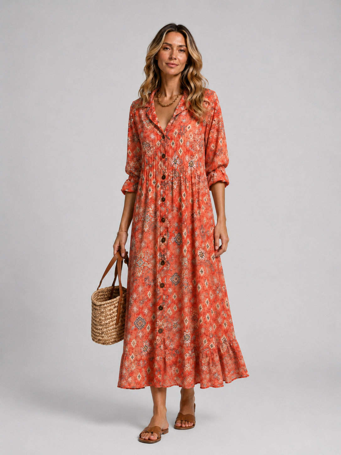 Printed Collared Dress – Easy Warm-Weather Style