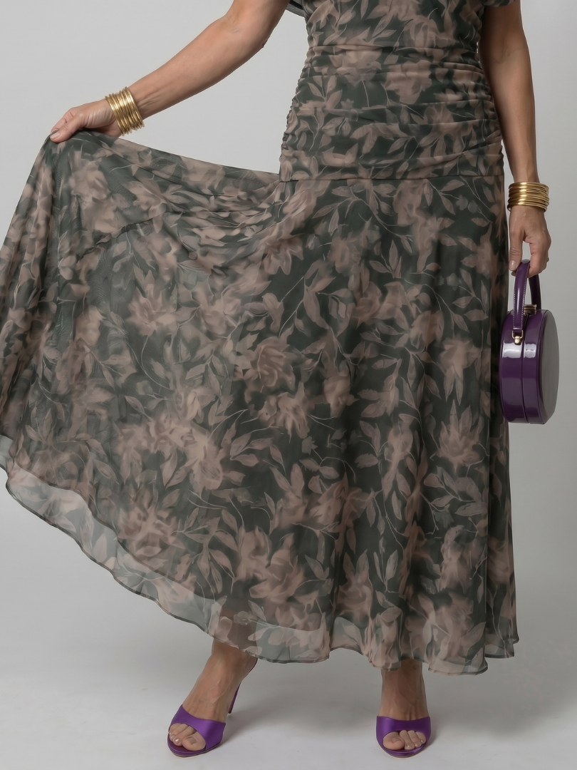 Printed Midi Wedding Guest Dress – Elegant Summer Occasion Style