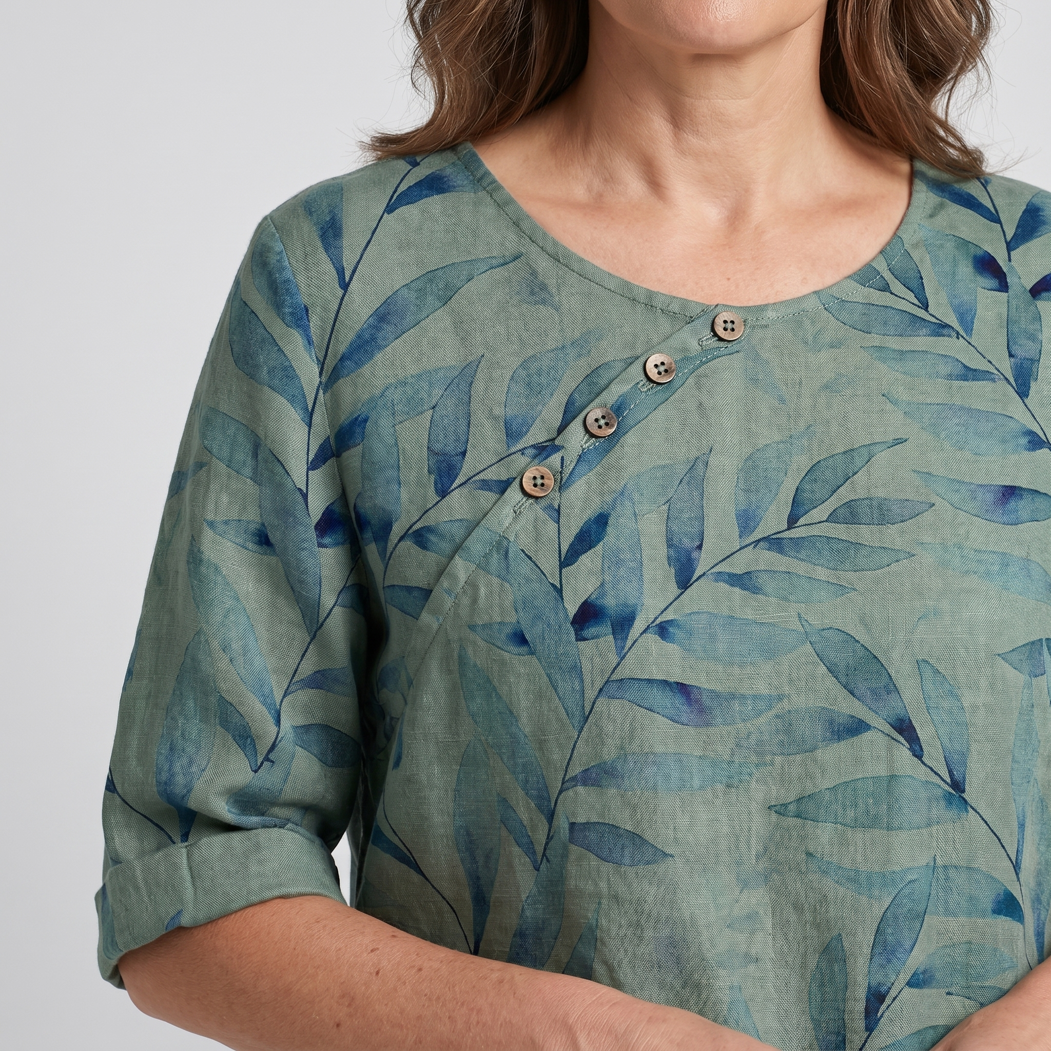 Printed Round-Neck Blouse – Easy Summer Style