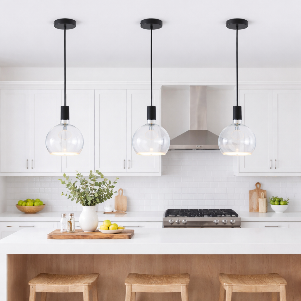 Modern Pendant Light Fixture – Hanging Ceiling Light for Kitchen Island, Bedside & Hallway