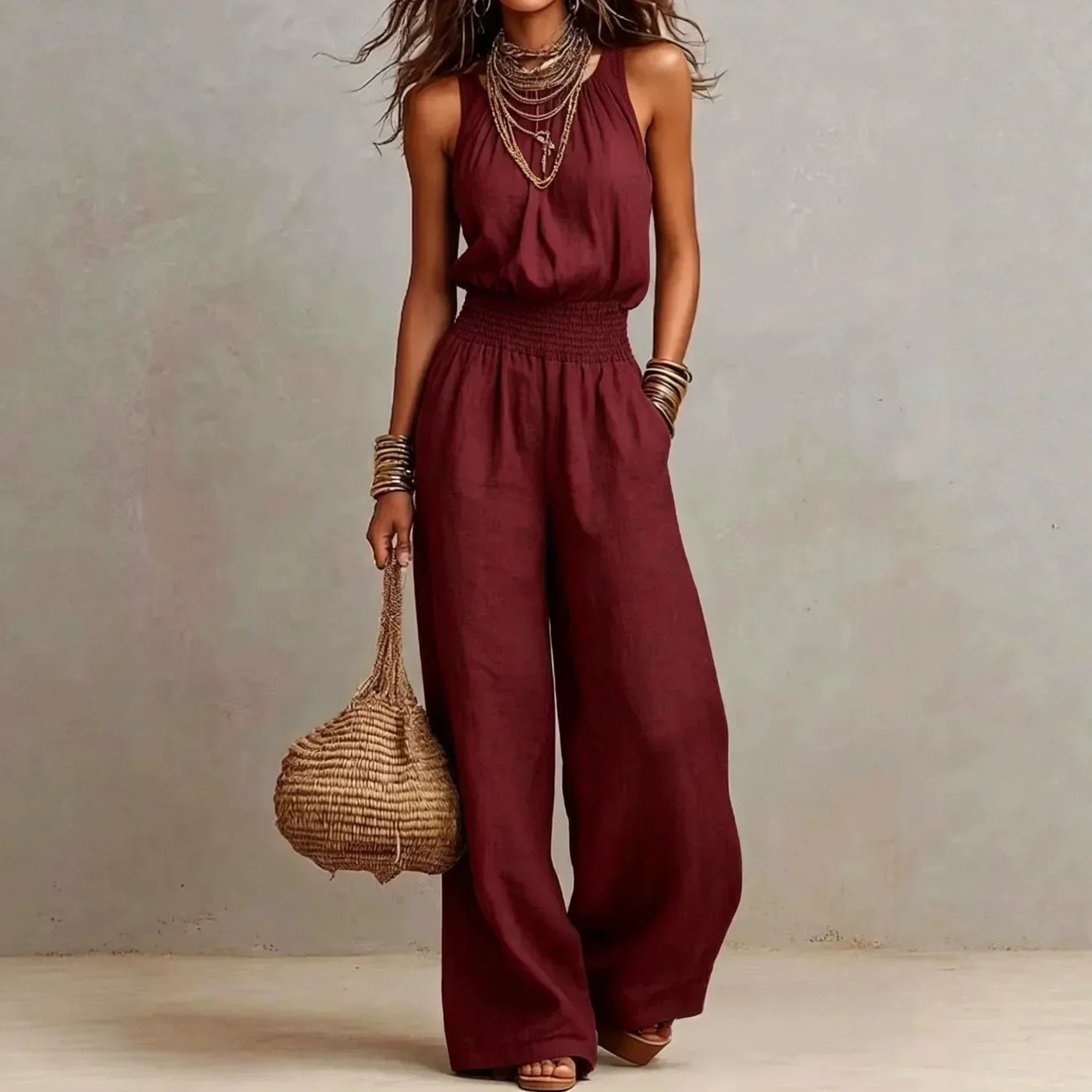 Smock Jumpsuit – Evening-Ready Elegance