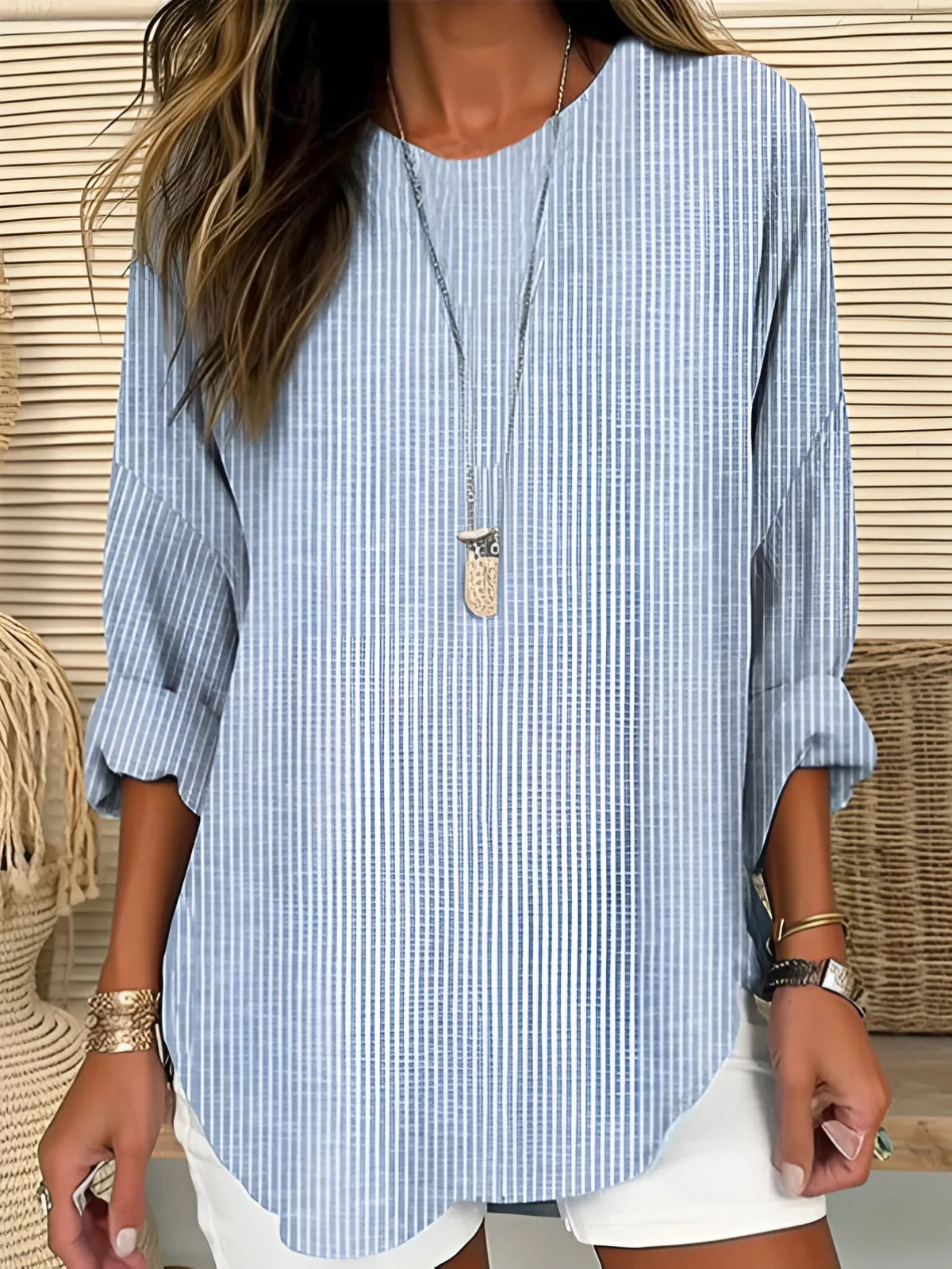 Striped Collared Blouse – Easy Summer Style