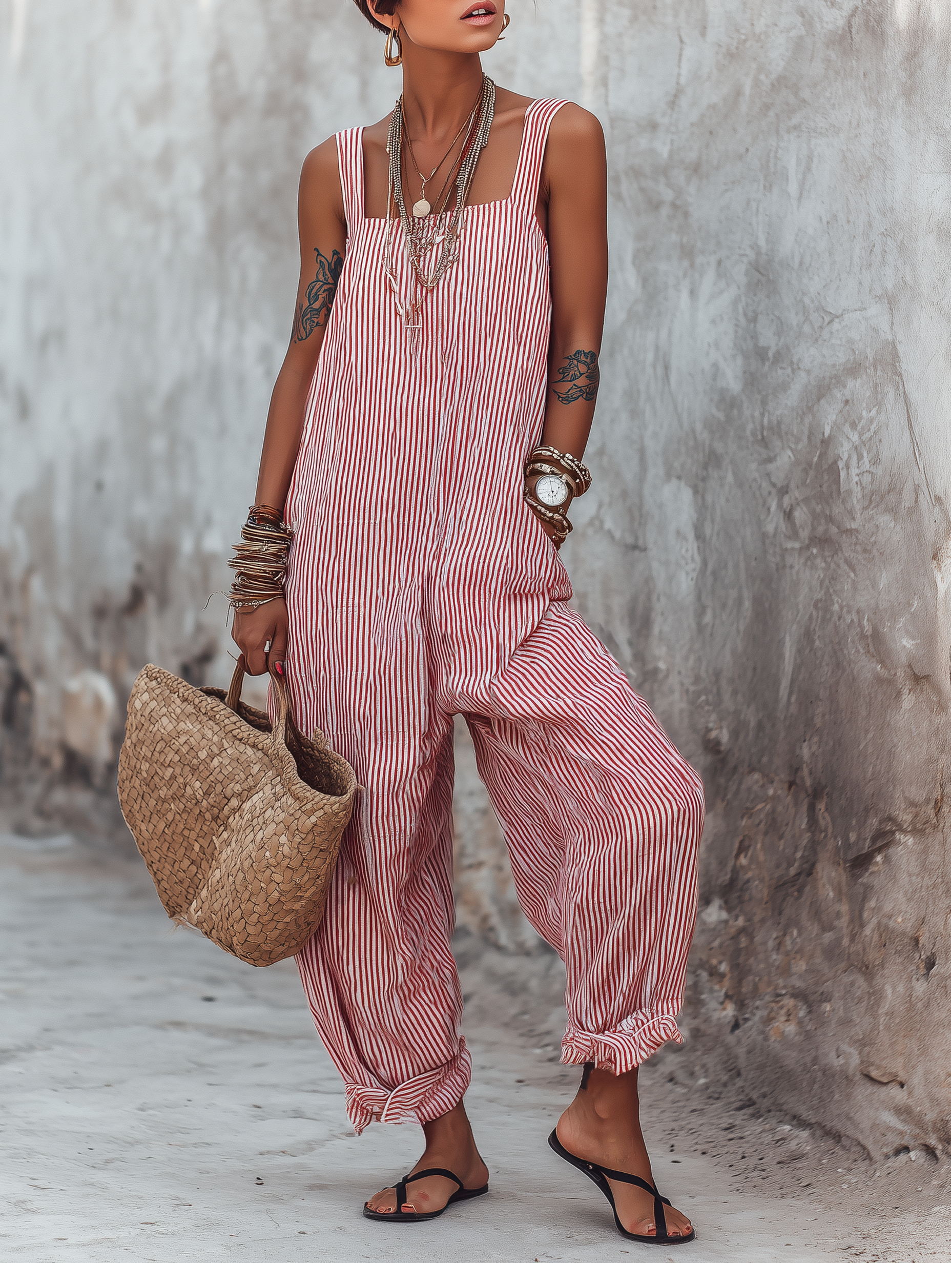 Striped Square-Neck Dress – Effortless Summer Style