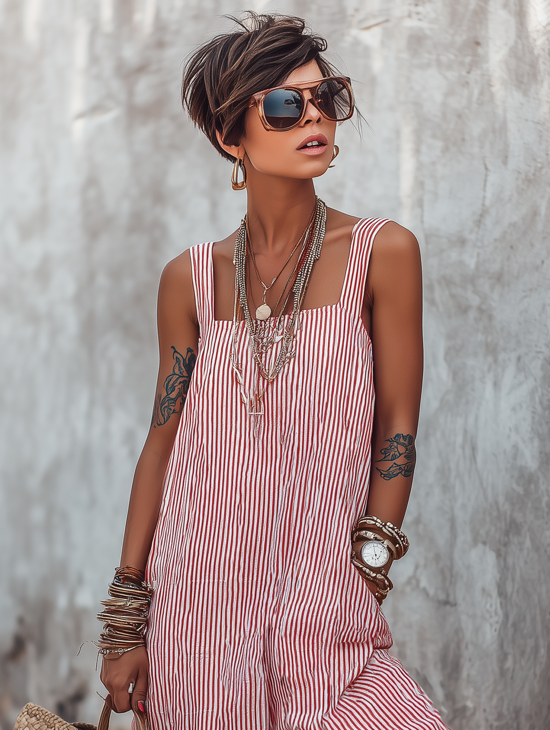 Striped Square-Neck Dress – Effortless Summer Style