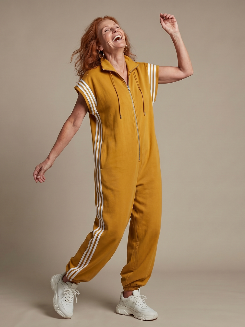 Striped Wrap Jumpsuit – Elegant Warm-Weather Style