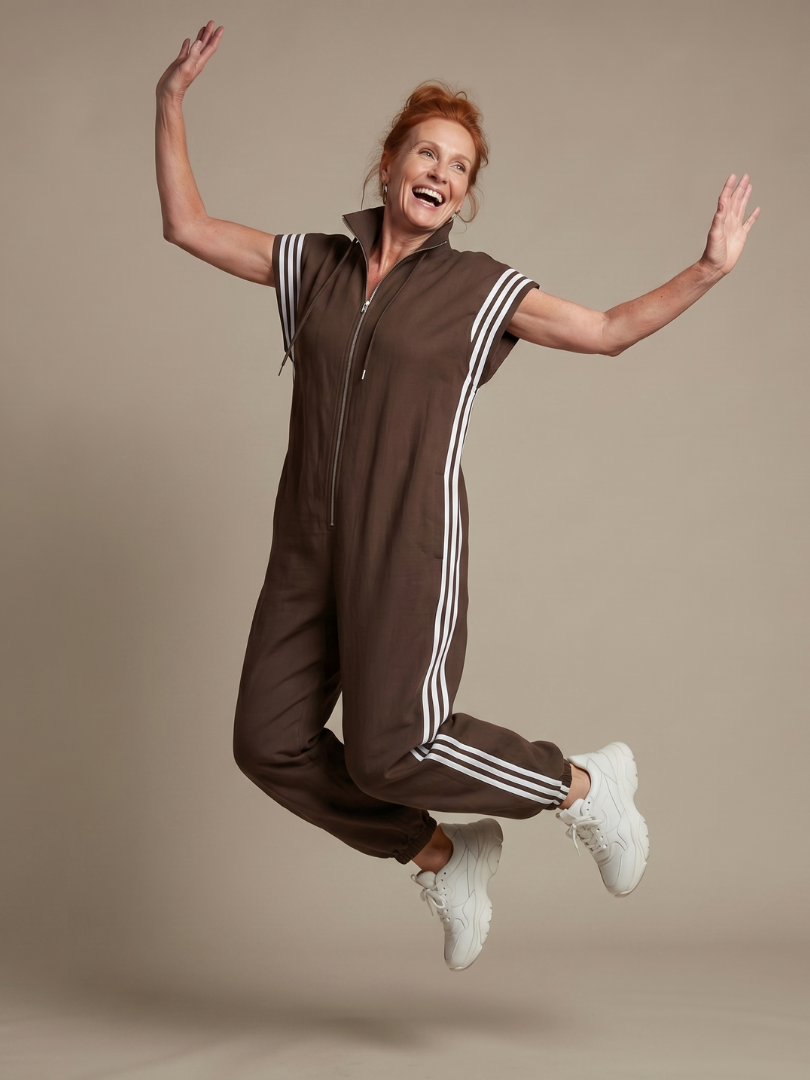 Striped Wrap Jumpsuit – Elegant Warm-Weather Style