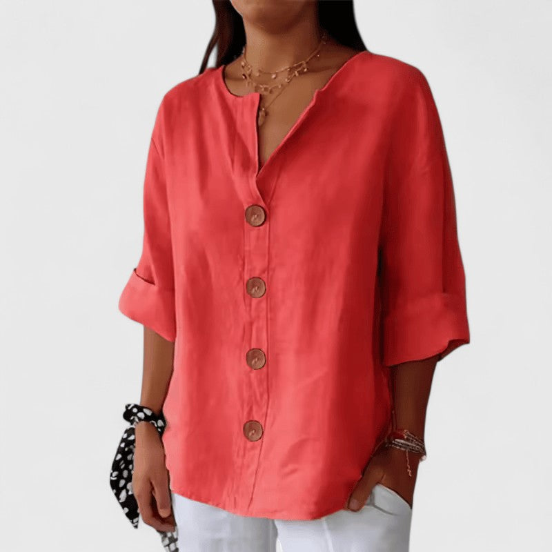 V-Neck Blouse – Easy Summer Style