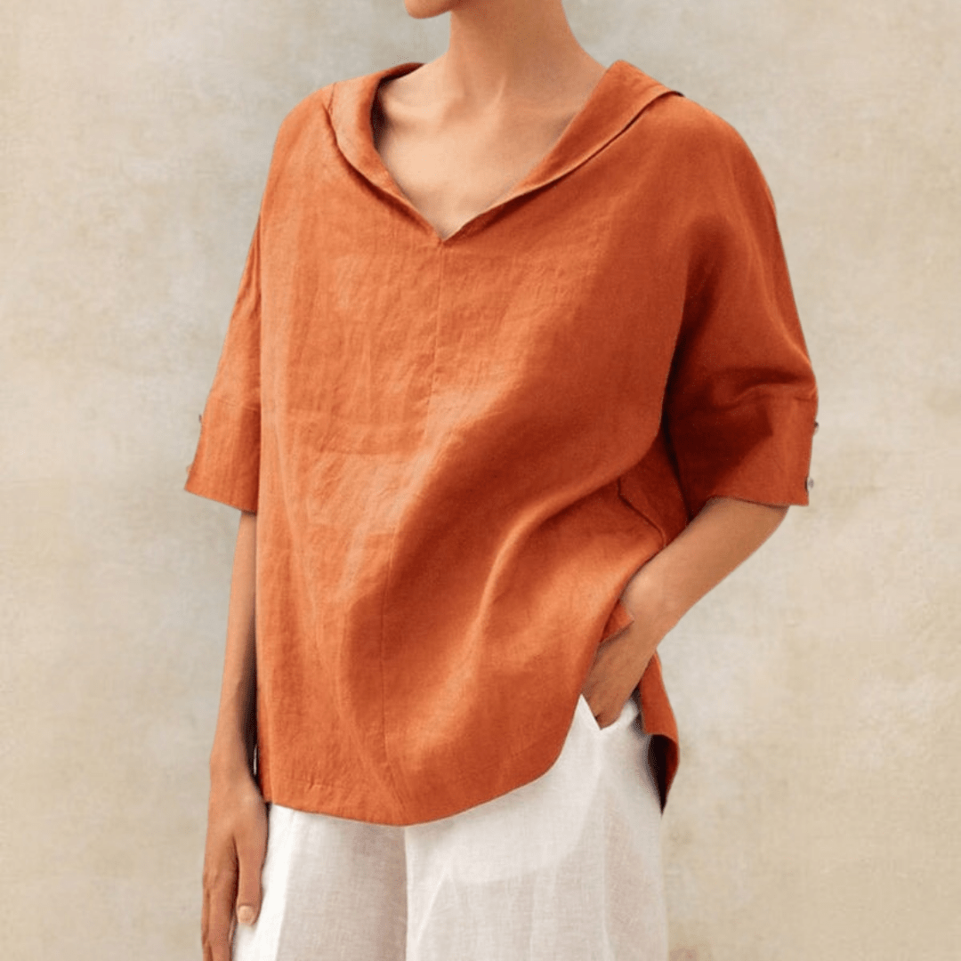 V-Neck Blouse – Elegant Warm-Weather Look