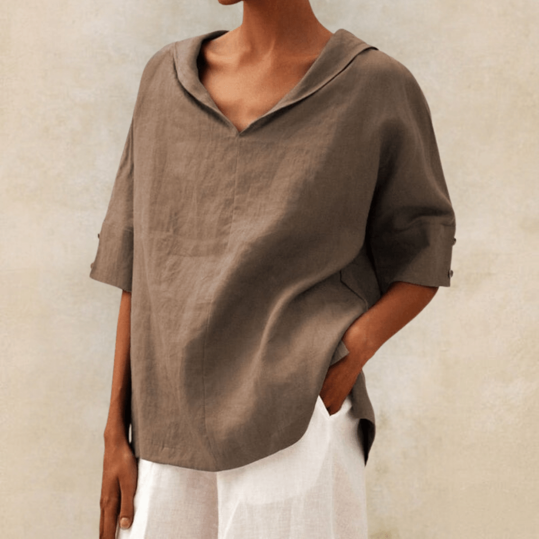 V-Neck Blouse – Elegant Warm-Weather Look