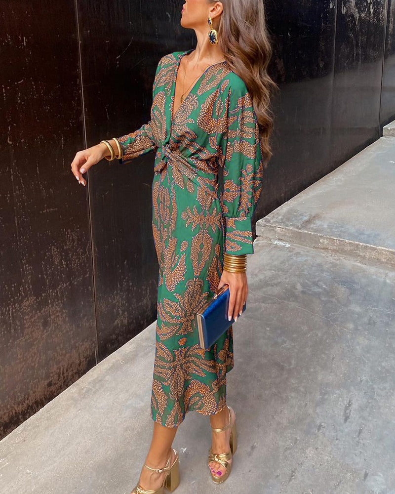 V-Neck Maxi Wedding Guest Dress – Elegant Summer Occasion Style