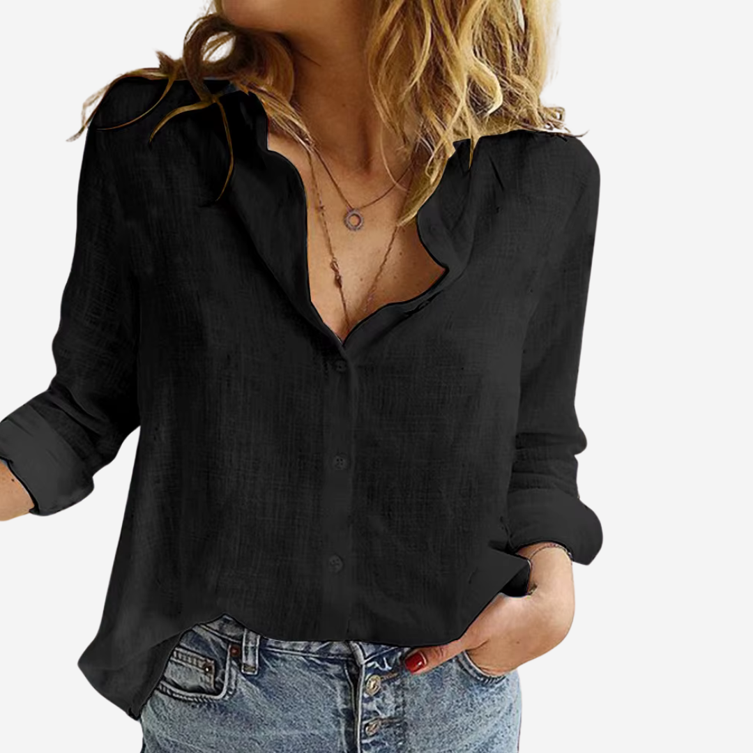 V-Neckline Blouse – Polished Daytime Style