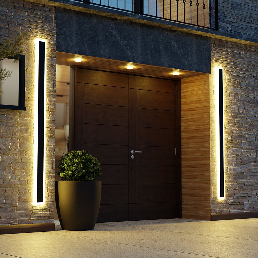 Outdoor Wall Light Fixture – Modern Waterproof Linear LED Wall Sconce