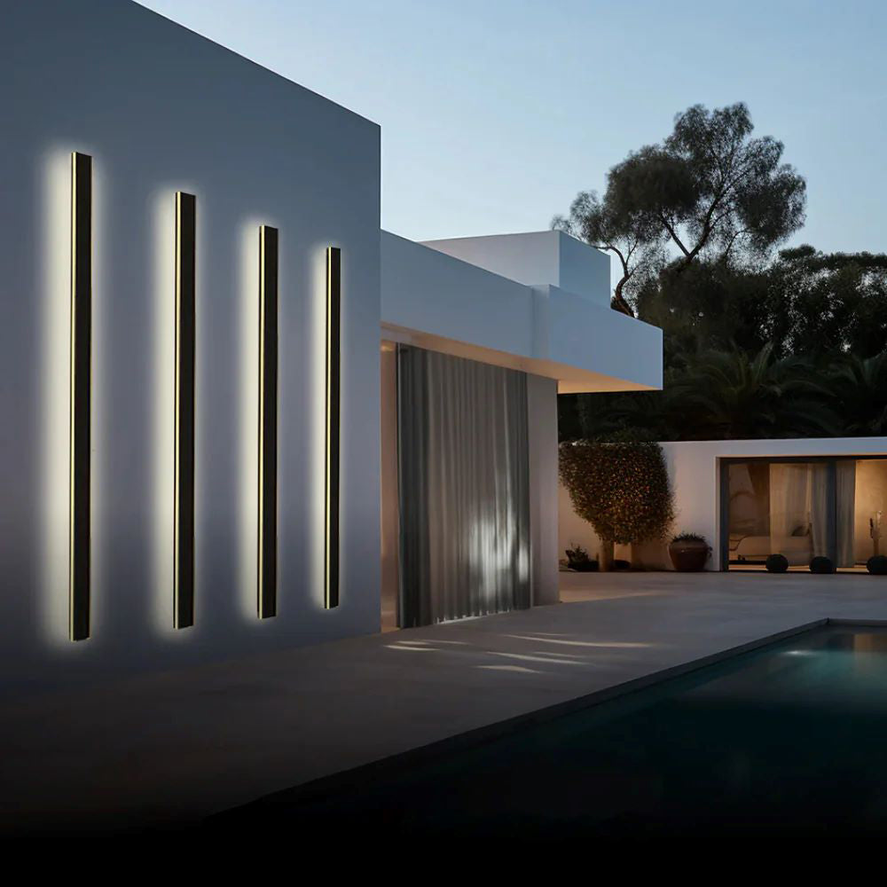 LED Outdoor Wall Light Fixture – Modern Waterproof Linear Exterior Wall Light