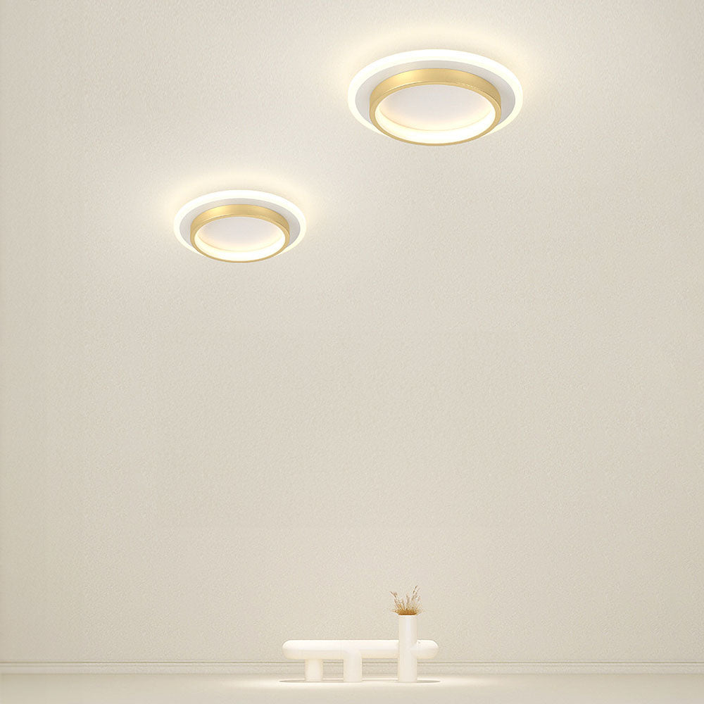 Modern LED Flush Mount Ceiling Light Fixture – Round Halo Ceiling Light