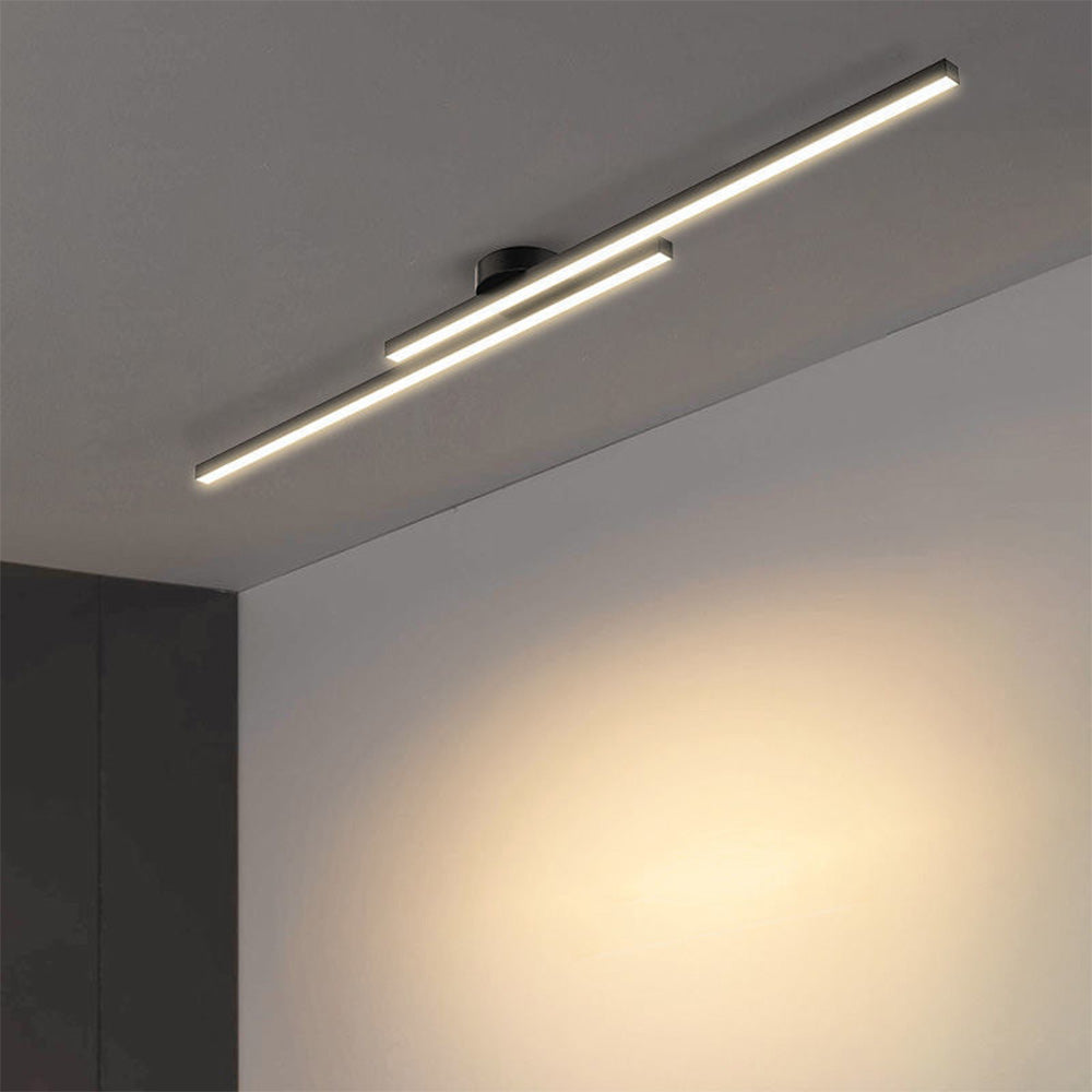 LED Ceiling Light Fixture – Modern Linear Semi-Flush Mount Ceiling Light