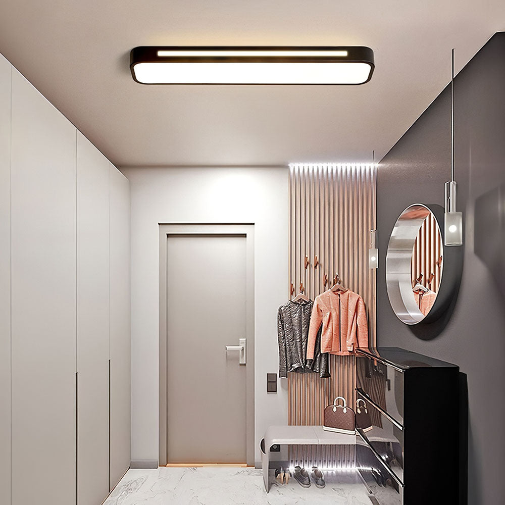 LED Flush Mount Ceiling Light Fixture – Modern Linear Ceiling Light