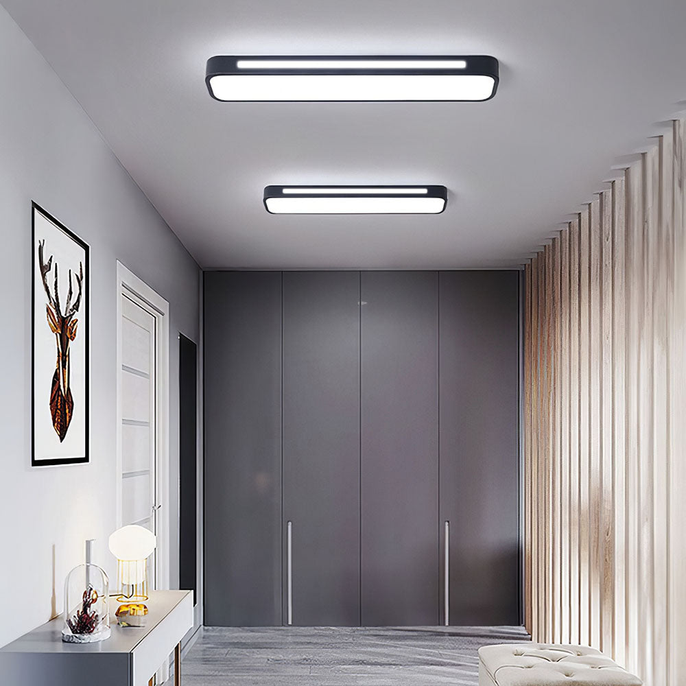 LED Flush Mount Ceiling Light Fixture – Modern Linear Ceiling Light