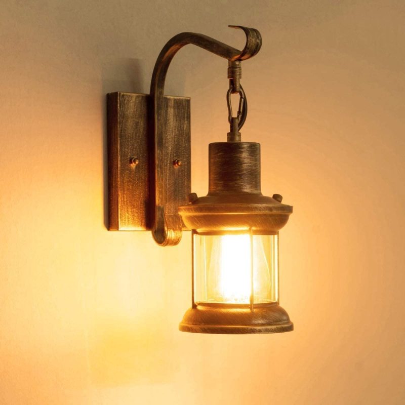 Industrial Wall Sconce Lighting Fixture – Vintage Farmhouse Rustic Wall Light