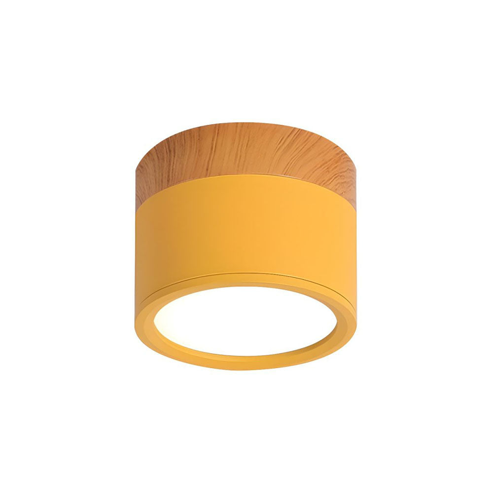 Small LED Flush Mount Ceiling Light Fixture – Modern Cylinder Ceiling Light
