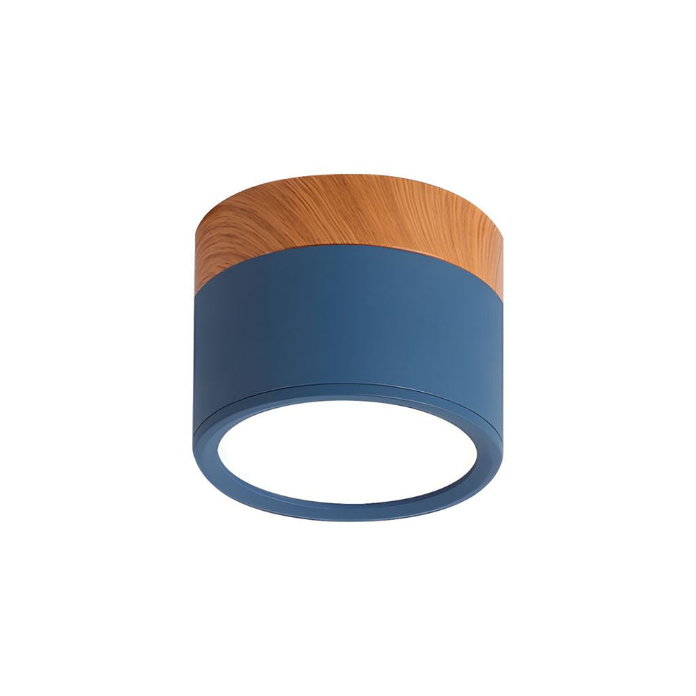Small LED Flush Mount Ceiling Light Fixture – Modern Cylinder Ceiling Light