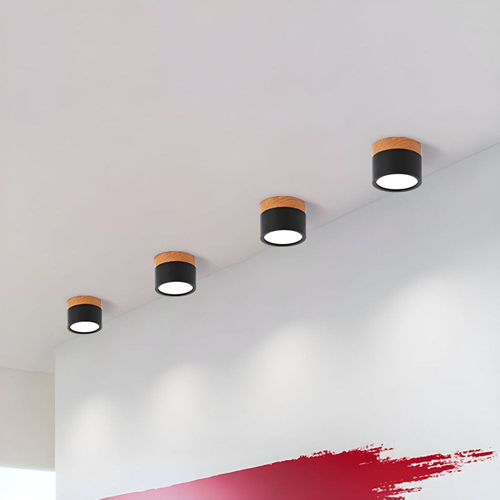 Small LED Flush Mount Ceiling Light Fixture – Modern Cylinder Ceiling Light