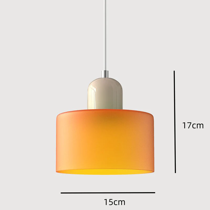 Glass Pendant Light Fixture – Modern Bauhaus Hanging Ceiling Light