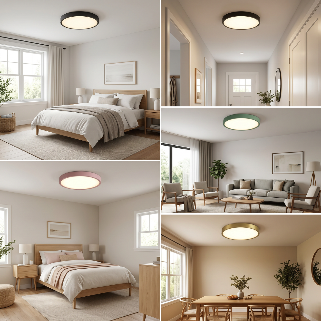 LED Flush Mount Ceiling Light Fixture – Modern Round Ceiling Light