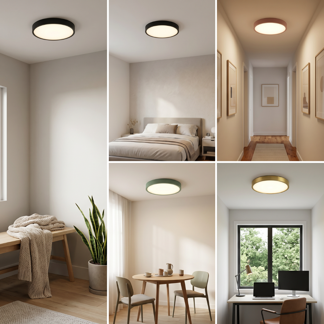 LED Flush Mount Ceiling Light Fixture – Modern Round Ceiling Light
