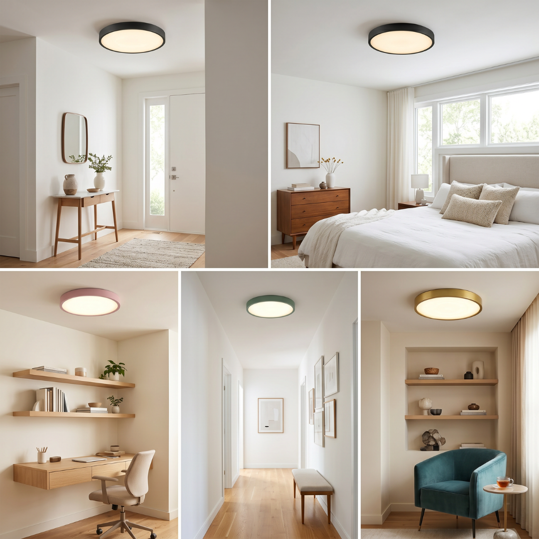 LED Flush Mount Ceiling Light Fixture – Modern Round Ceiling Light