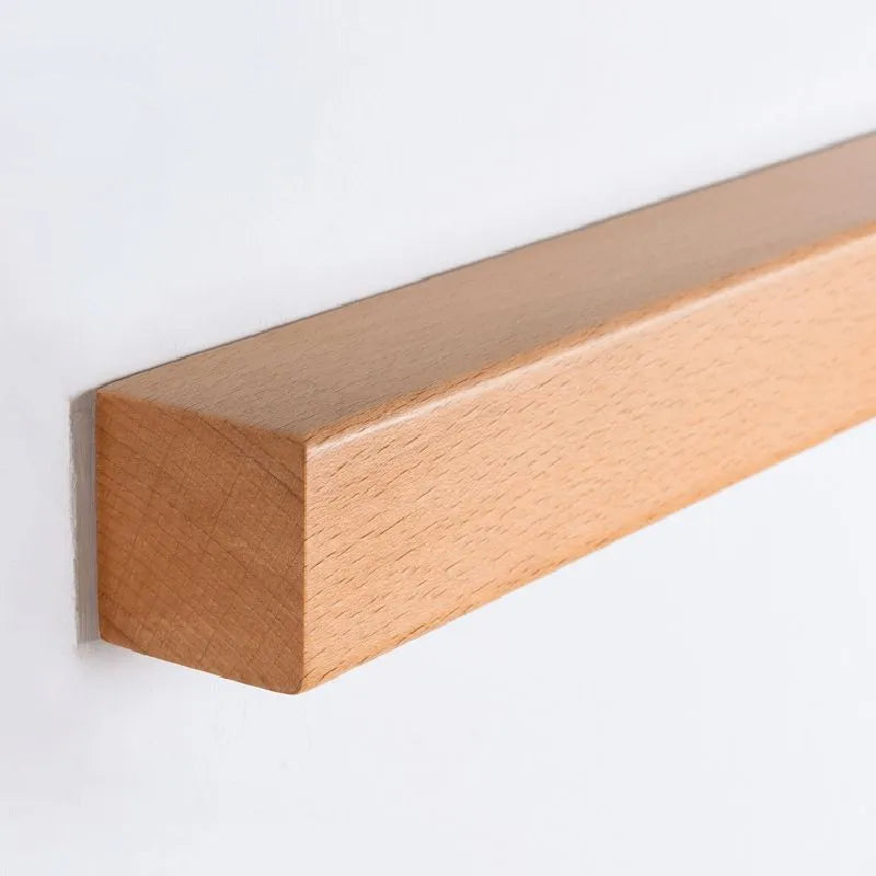 LED Vanity Light Fixture – Modern Linear Wood Mirror Wall Light