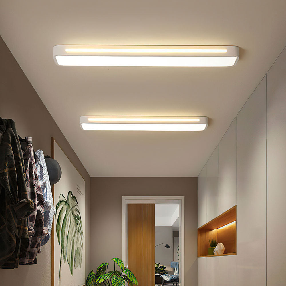 LED Flush Mount Ceiling Light Fixture – Modern Linear Ceiling Light