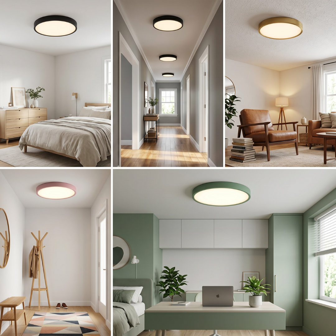 LED Flush Mount Ceiling Light Fixture – Modern Round Ceiling Light