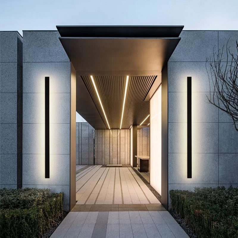 LED Outdoor Wall Light Fixture – Modern Waterproof Linear Exterior Wall Light