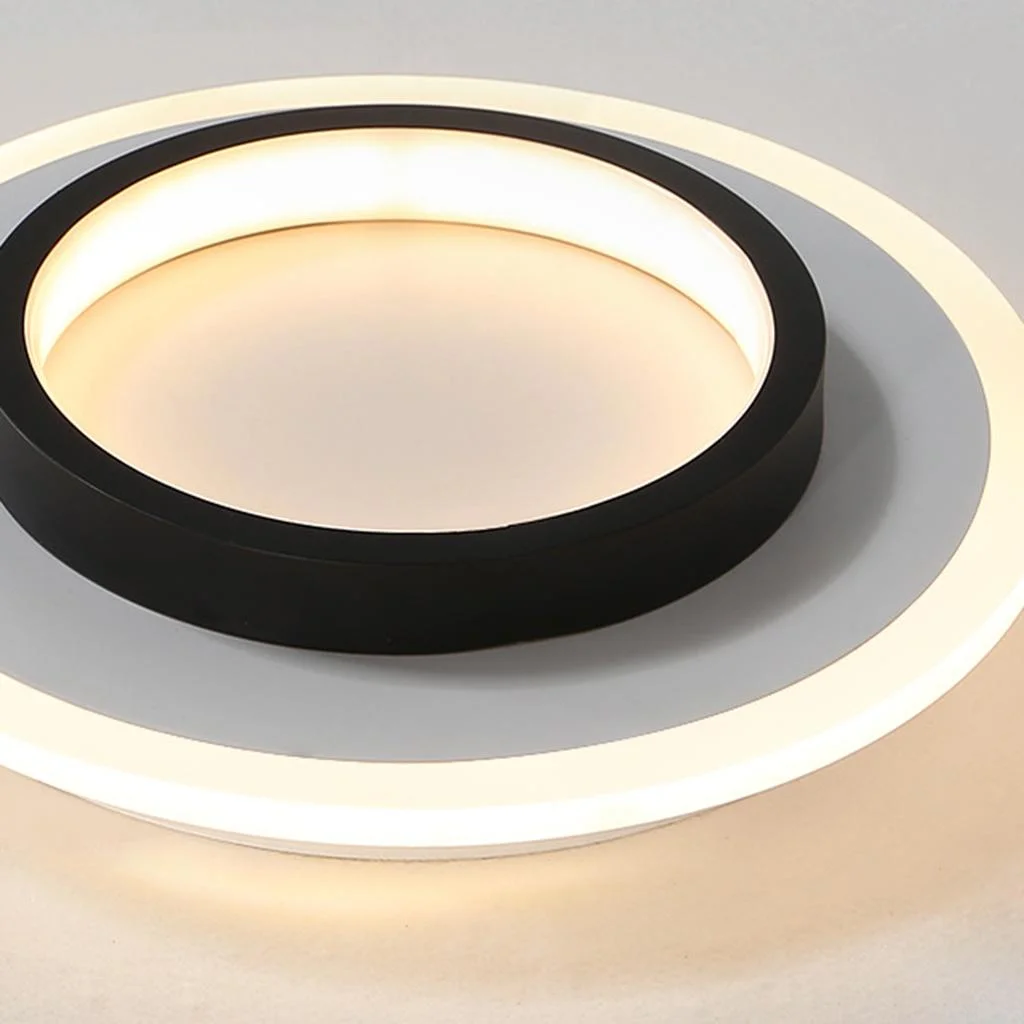 Modern LED Flush Mount Ceiling Light Fixture – Round Halo Ceiling Light