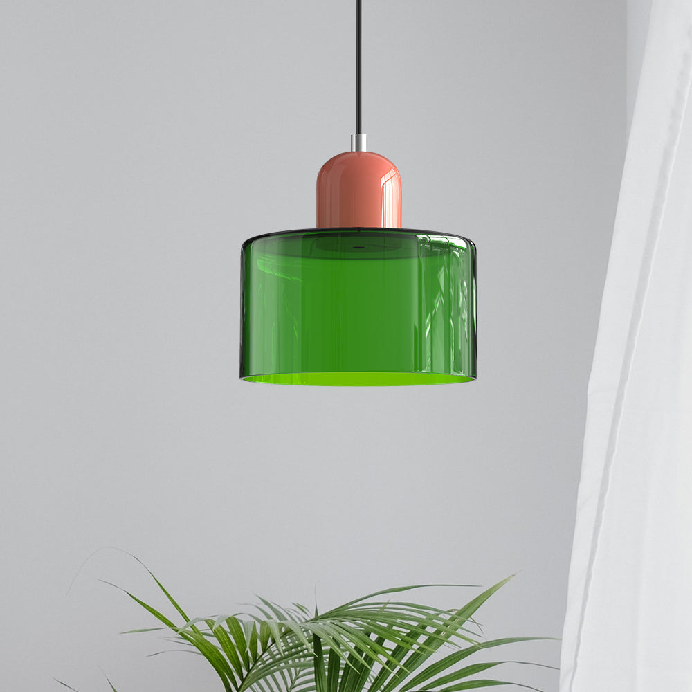 Glass Pendant Light Fixture – Modern Bauhaus Hanging Ceiling Light