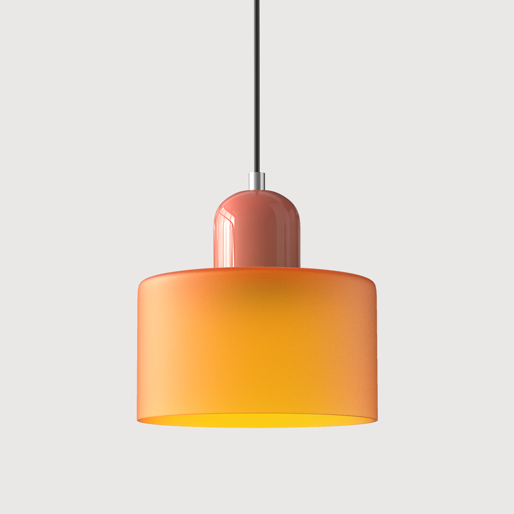 Glass Pendant Light Fixture – Modern Bauhaus Hanging Ceiling Light