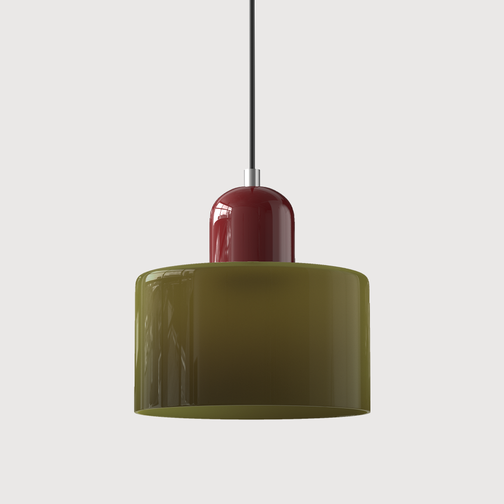 Glass Pendant Light Fixture – Modern Bauhaus Hanging Ceiling Light
