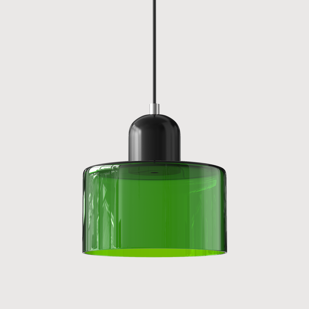 Glass Pendant Light Fixture – Modern Bauhaus Hanging Ceiling Light