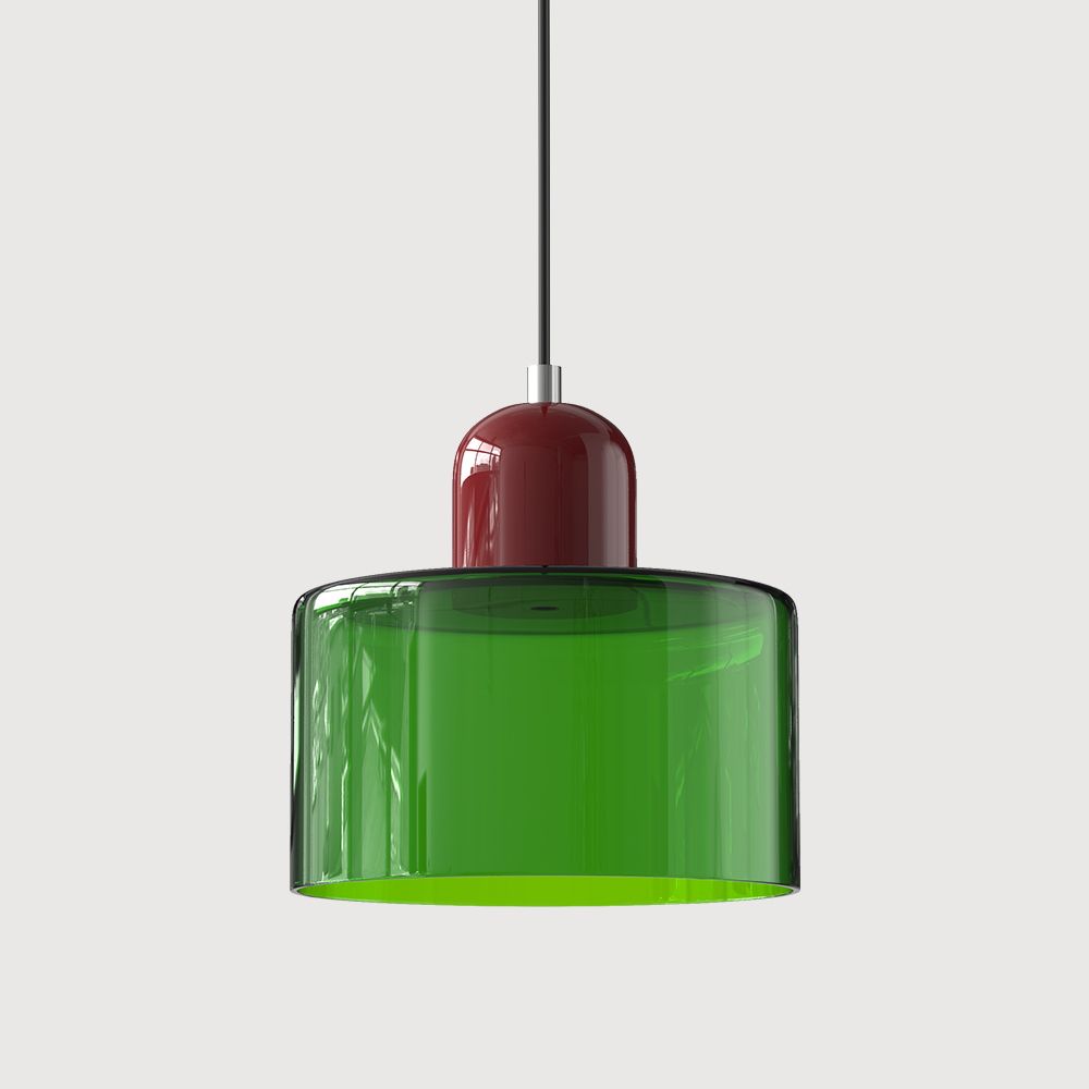 Glass Pendant Light Fixture – Modern Bauhaus Hanging Ceiling Light