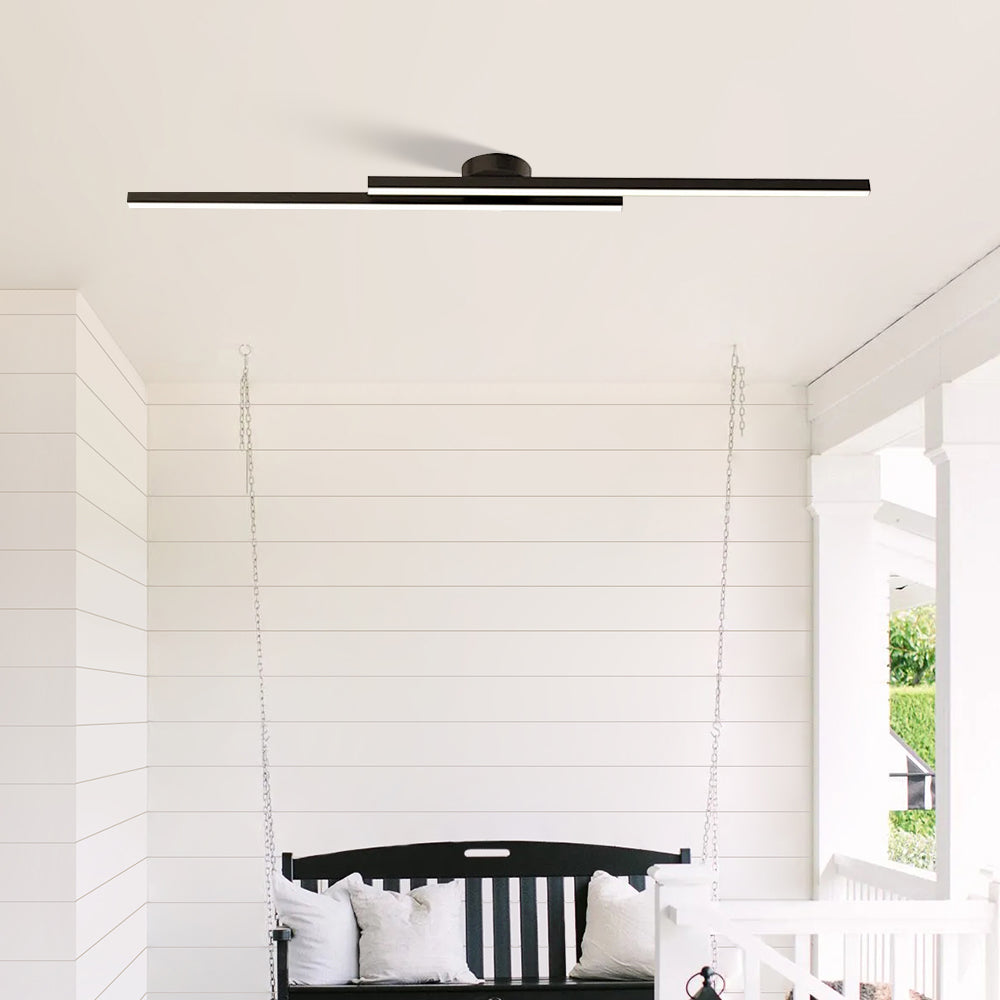 LED Ceiling Light Fixture – Modern Linear Semi-Flush Mount Ceiling Light