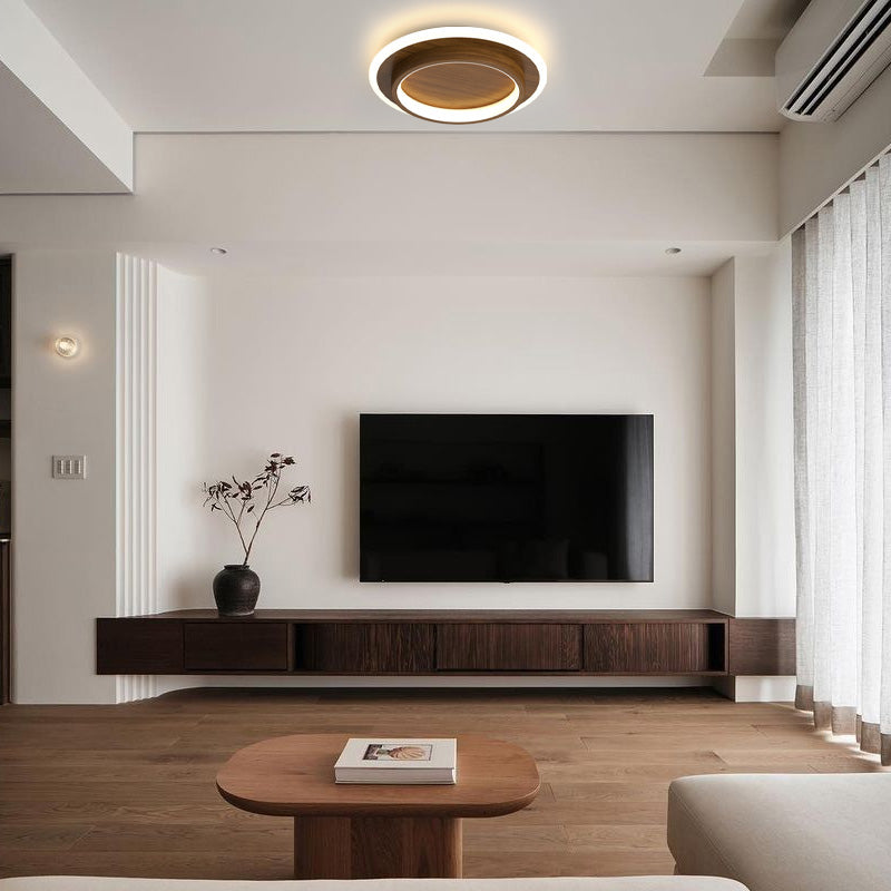 Modern LED Flush Mount Ceiling Light Fixture – Round Halo Ceiling Light