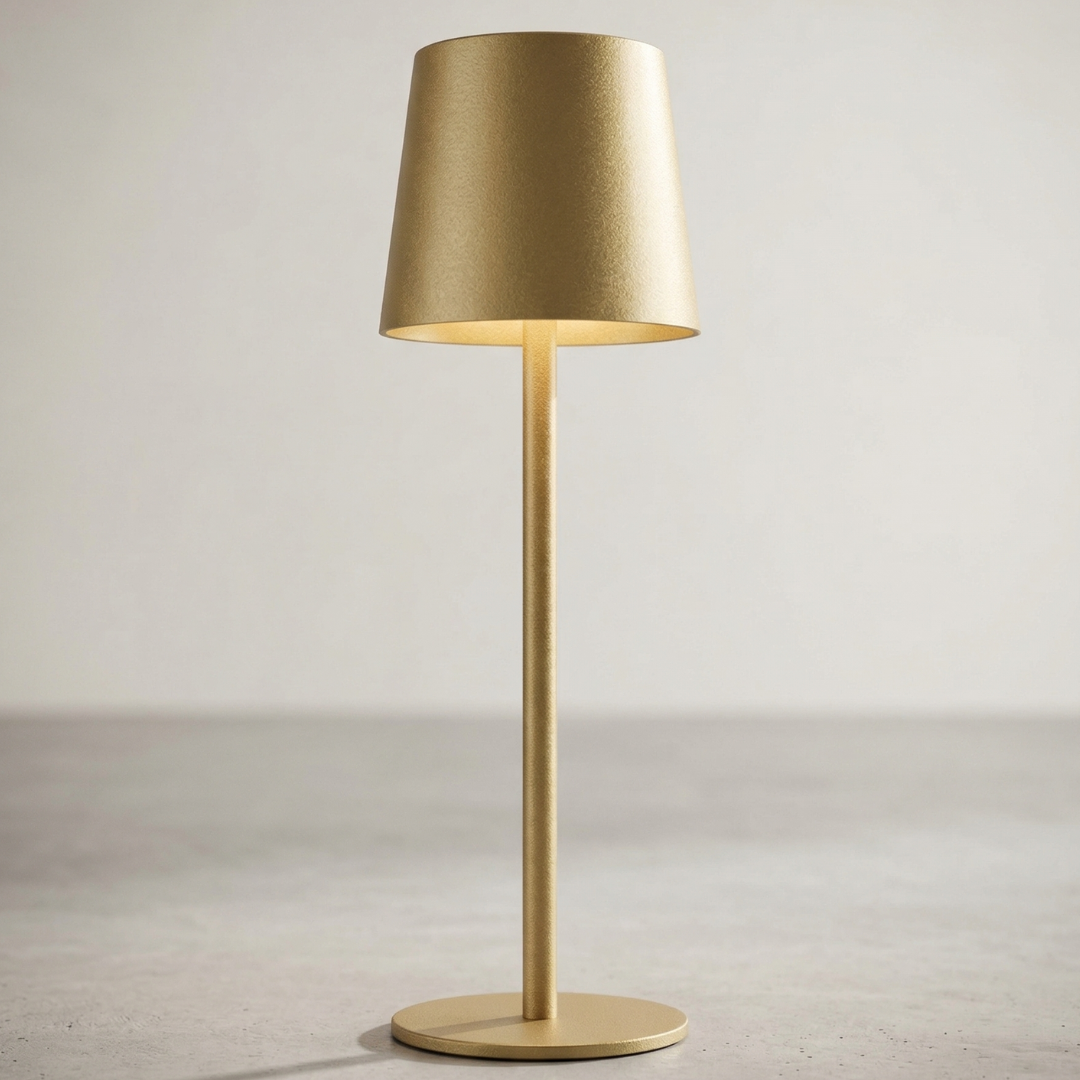 Gold Metal Table Lamp – Modern Accent Desk Lamp