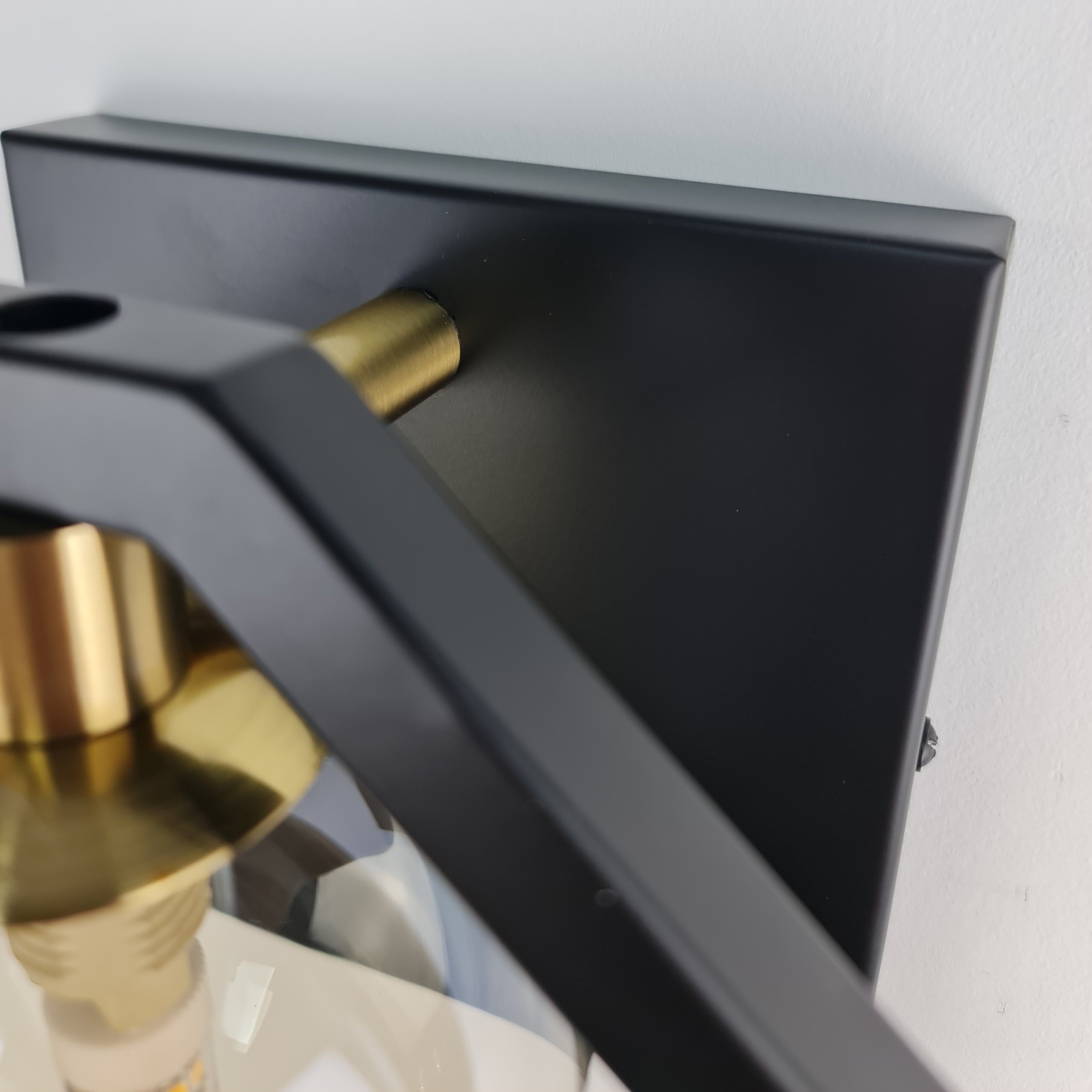 Black Gold Wall Sconce Light Fixture – Glass Globe Wall Light