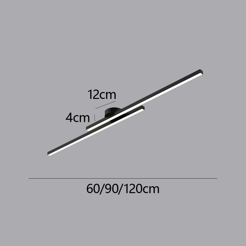 LED Ceiling Light Fixture – Modern Linear Semi-Flush Mount Ceiling Light