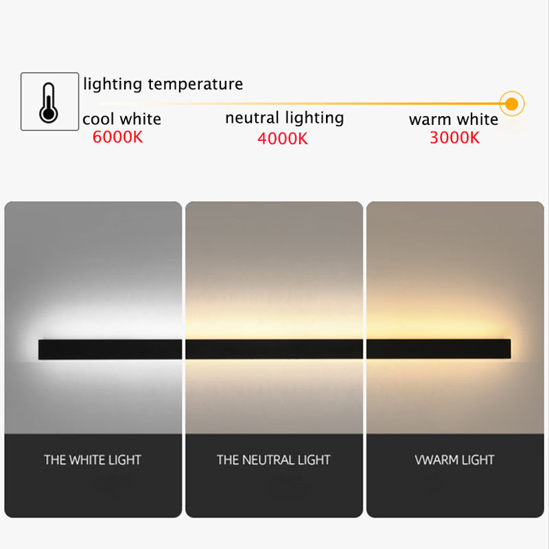 LED Outdoor Wall Light Fixture – Modern Waterproof Linear Exterior Wall Light