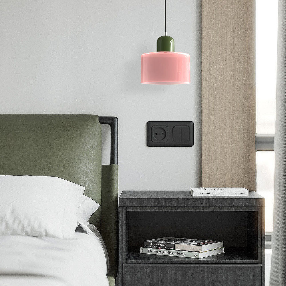 Glass Pendant Light Fixture – Modern Bauhaus Hanging Ceiling Light
