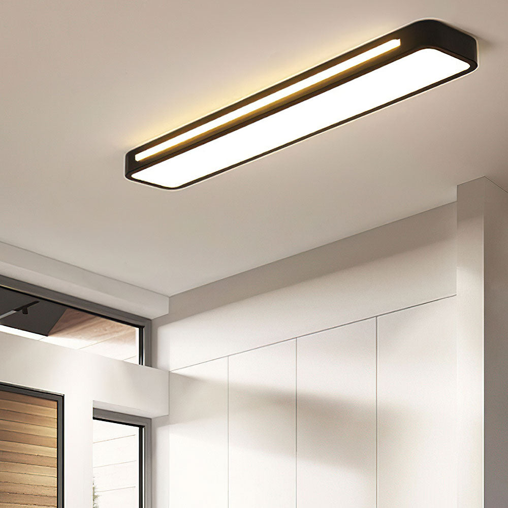 LED Flush Mount Ceiling Light Fixture – Modern Linear Ceiling Light