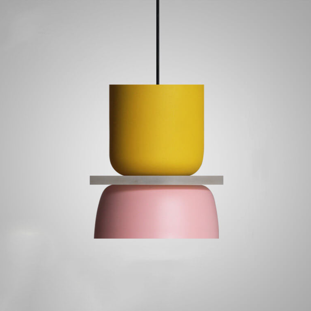 Modern Pendant Light Fixture – Dual-Tone Dome Hanging Ceiling Light