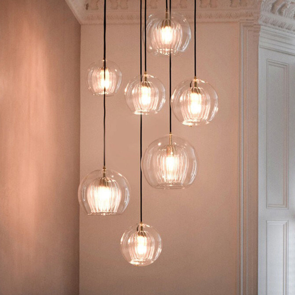 Glass Pendant Light Fixture – Modern Globe Ceiling Light