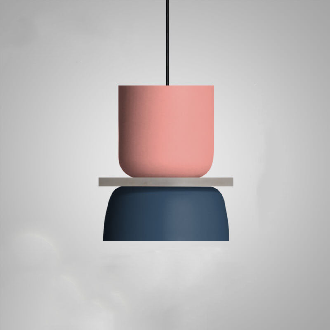 Modern Pendant Light Fixture – Dual-Tone Dome Hanging Ceiling Light